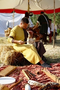 musicista, strumenti, musica, giallo, paglia, tamburello