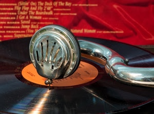 disco, nero, puntina, rosso, giradischi, braccio, vinile, grammofono, arancione, metallo, riflesso, musica