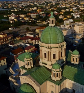 chiesa, verde, cupole, tetti, finestre, panorama, città, case, cupola, panoramica, duomo