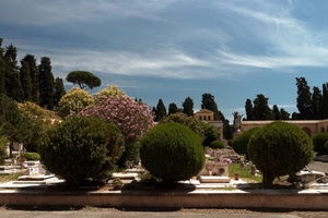 piante, cimitero, fiori, alberi, tombe, nuvole, cielo, giardino, cespugli, parco