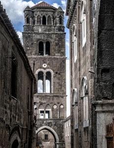 torre, finestre, archi, colonne, bifore, campanile, palazzi