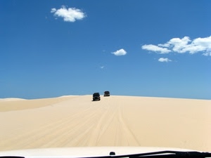 deserto, nuvole, sabbia, cielo, due, auto, macchine, tergicristallo