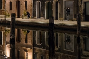 riflesso, porte, pali, canale, acqua, fotografo, fotografi, venezia, finestre