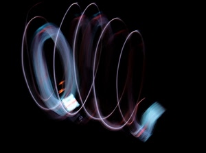 spirale, luce, nero, astratto, curve, colori, celeste, azzurro, linee, cerchi, buio