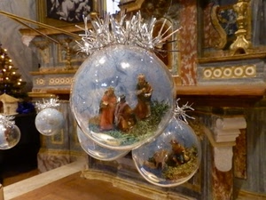 natale, palle, sfere, presepe, presepi, trasparenze, magi, sfera, statue, vetro, chiesa, statuine