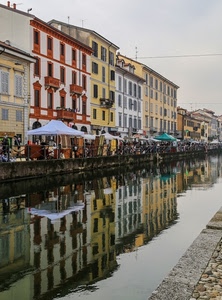 acqua, canale, ombrelloni, palazzi, riflesso, riflessi, case, fiume, finestre, naviglio, milano