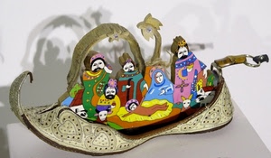 presepe, scarpa, maria, giuseppe, babbuccia, natività, magi, colori, bambino