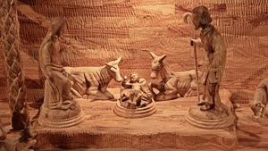 presepe, madonna, natività, legno, gesù, natale, statue, bue, presepio, asinello, famiglia, bambino, animali