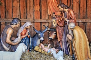 presepe, madonna, bambino, statue, asino, paglia, gesù, maria, natale, giuseppe, animali, natività, bue