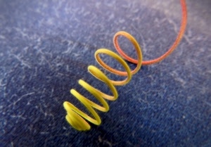 spirale, giallo, molla, blu, arancione, filo, tessuto, azzurro, cerchi