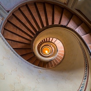 chiocciola, scala, gradini, spirale, scalini