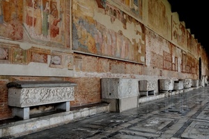 affreschi, tombe, cimitero, sarcofagi, marmo, dipinti, museo, prospettiva, chiesa