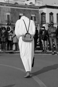 bianco, bianconero, persone, pietra, scalzo, devozione, penitente, processione, saio