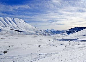 neve, nuvole, inverno, bianco, cielo, montagna, montagne, monti, panorama