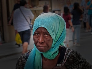 donna, occhi, verde, velo, sfocato, ritratto, foulard, naso, volto