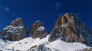 neve, cielo, montagne, montagna, bianco, inverno, cime, blu, roccia, rocce