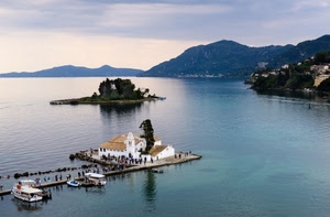 lago, isola, barche, acqua, chiesa, isole, panorama, mare, persone, montagne, costa, molo