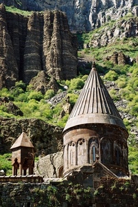 montagna, verde, torre, rocce, chiesa, castello, cono, tetto, roccia, cupola