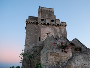 torre, fiori, cielo, scala, scale, castello, albero, maniero