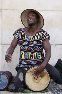 cappello, musicista, tamburo, mani, musica, colori, strumento, suonare, ritmo, sorriso