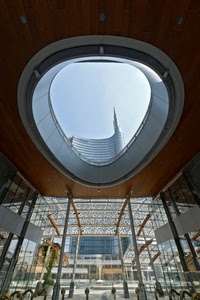 grattacielo, cielo, milano, vetrate, prospettiva, architettura, oblò, vetri, soffitto, moderna, vetro, piazza, cornice, moderno, palazzo, porta, acciaio, foro