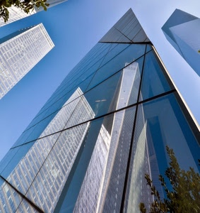 cielo, grattacieli, riflessi, riflesso, vetro, architettura, azzurro, grattacielo, geometrie, albero, linee, alberi, verde, finestre, palazzi, vetri, piramide