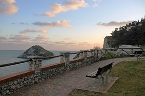 mare, panchina, isola, nuvole, panchine, panorama, parapetto, isolotto, passeggiata, belvedere