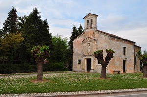 chiesa, alberi, prato, campanile, verde, campane