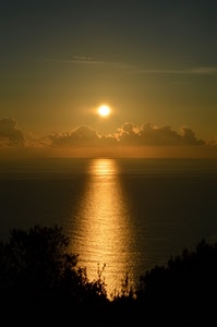 mare, nuvole, sole, tramonto, cielo, riflesso, acqua, controluce