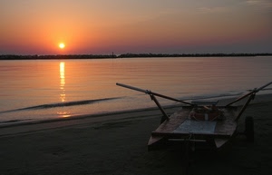 mare, remi, tramonto, sole, acqua, spiaggia, barca, pattino, alba, moscone