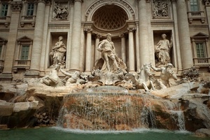 fontana, acqua, statue, roma, trevi, colonne, finestre, cascata, monumento, marmo, cavalli, statua, arco, oceano