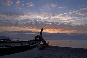 mare, tramonto, barche, nuvole, barca, cielo, salvagente, spiaggia
