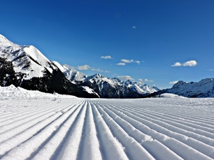 neve, bianco, cielo, nuvole, montagna, inverno, montagne, azzurro, linee, righe, solchi, cime, roccia