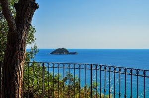 mare, ringhiera, isola, albero, tronco, verde, cielo, acqua, azzurro, orizzonte, alberi, piante, foglie, belvedere, blu, rami, isolotto