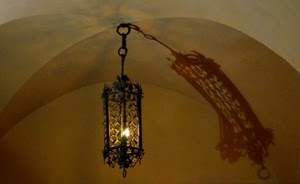 ombra, luce, lampadario, ferro, lampada, lampione, archi, arco, soffitto