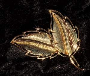 oro, foglie, due, nero, luccichio, gioielli, giallo, riflessi