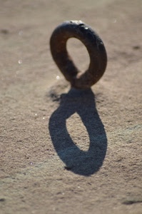 ombra, otto, anello, ferro, sabbia, acciaio, numeri, numero, selciato, occhiello