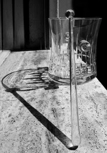 bicchiere, vetro, ombra, tavolo, cristallo, bianconero, ombre, pestello