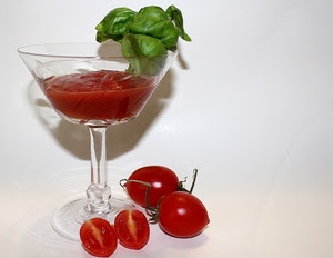 basilico, pomodori, bicchiere, rosso, verde, calice, pomodoro, vetro, succo