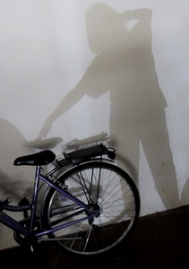 ombra, ruota, bicicletta, sellino, raggi, sella, muro