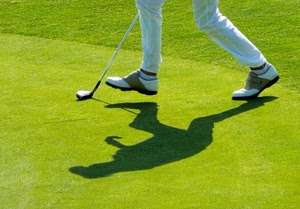 ombra, golf, verde, mazza, prato, scarpe, sport, piedi