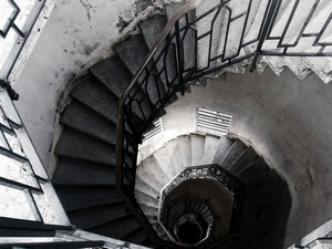 gradini, scala, ringhiera, chiocciola, scale, spirale