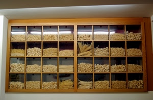 pasta, vetrina, vetro, quadrati, cibo, legno, spaghetti, esposizione, scaffale