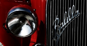 rosso, auto, fanale, scritta, faro, epoca, balilla, automobile, radiatore, fari
