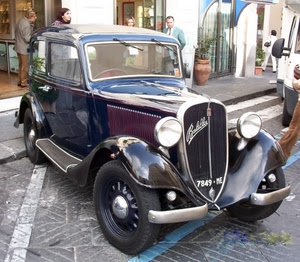 epoca, automobile, auto, balilla, persone, strada, targa, fanali, ruote, fari