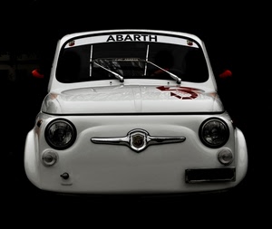 bianco, auto, automobile, cinquecento, fari, scorpione, fanali, fiat, tergicristalli, cofano, vetro, stemma